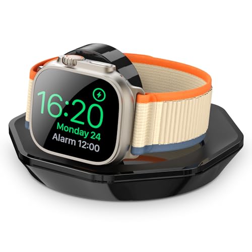 Foldable Magnetic Charging Dock for Apple Watch, Wireless Fast Watch Charger Stand with Charging Cable, Compatible with Apple Watch 10 9 8 7 SE 6 5 4 3 2/Ultra 2 1, Support Nightstand Mode