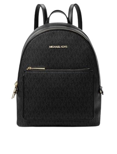 Michael Kors Kenly Medium Adina Backpack Pebbled Leather Mk Signature (Black Sig) #TOP5