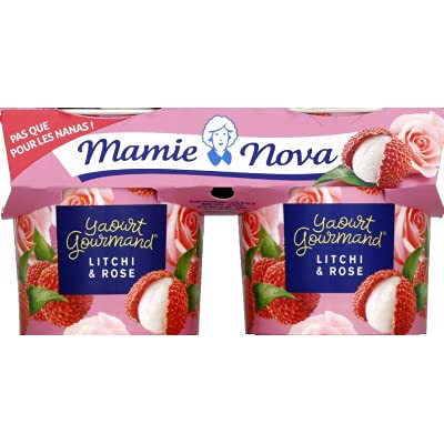 Mamie Nova Yaourt brassé sucré aux litchi rose - Les 2 pots de 150g Cover
