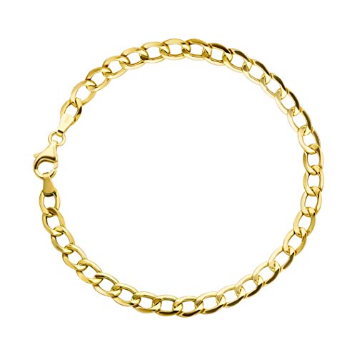 Bracelet gourmette en or jaune 750 18 carats - Largeur 5,40 mm - Unisexe, Or