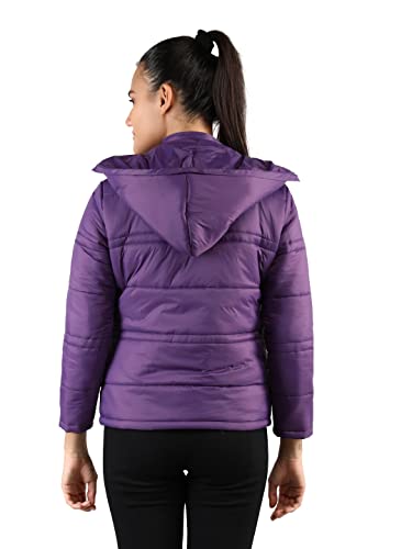 Image of CHKOKKO Women's Winter Quilted Jacket Purple XL