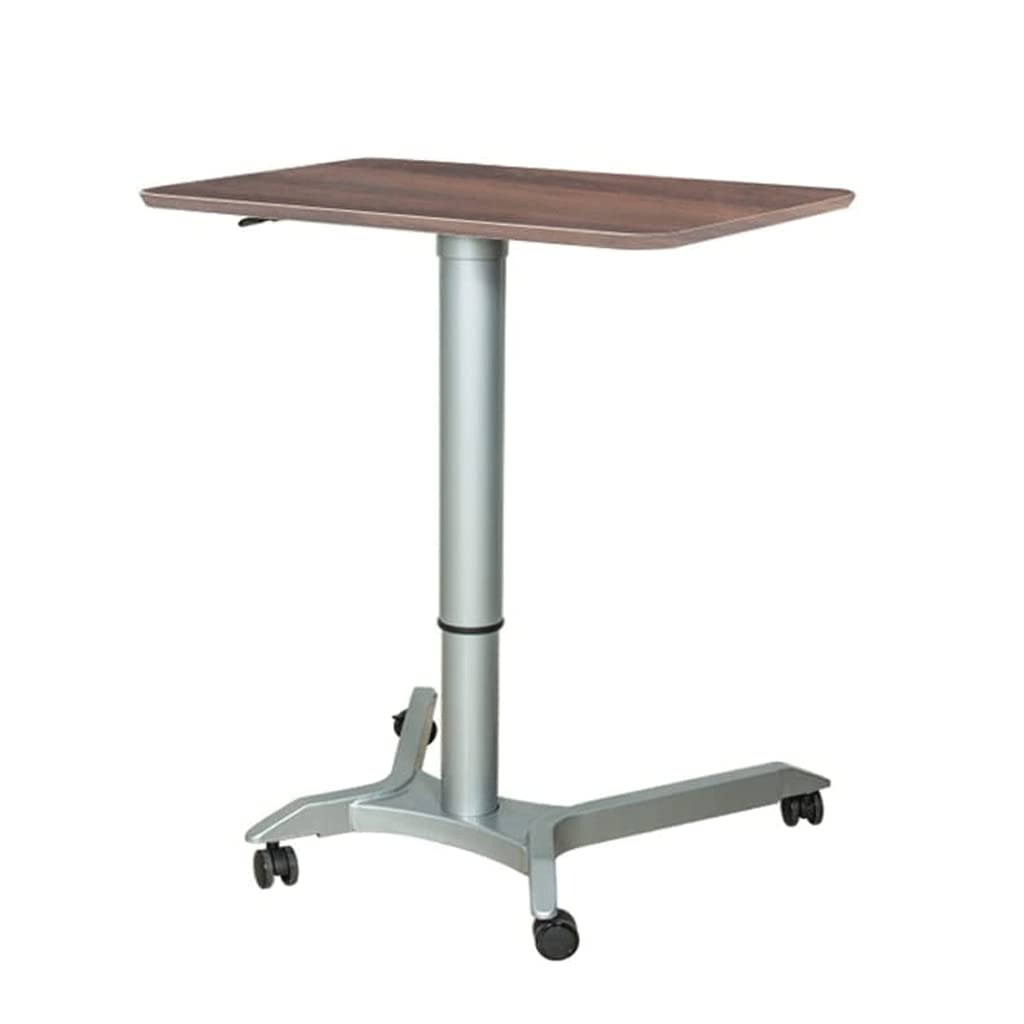 MYUYEE Overbed Table Adjustable Overbed Bedside Table With Hidden Casters Mobile Laptop Computer Standing Desk Cart With Tray For Home Use,F,27.4 43.1In (A-27.4 43.1In)