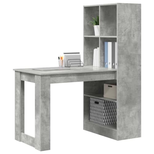 Bureau d'ordinateur moderne à grande surface durable et rangements