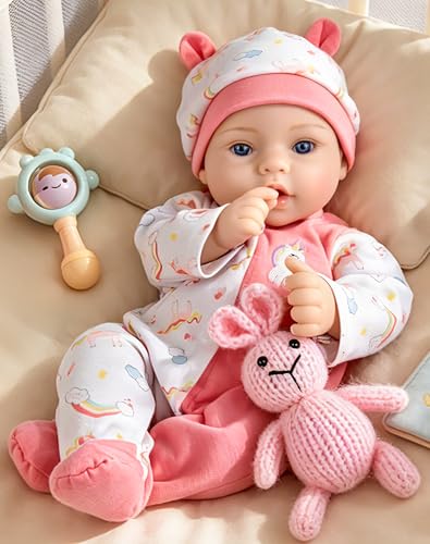 Aori Reborn Baby Dolls Lifelike - 18-inch Real Life Newborn Girl with Ultra-Realistic Handcrafted Details & Flexible Limbs, Gift Set for Kids 3+, Parents, Elderly and Collectors