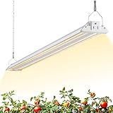 Barrina TX72 4FT Grow Lights for Seed Starting, 72W(500W Equivalent), High PPFD, Full Spectrum with 660nm Red LEDs, Linkable, Hanging Grow Lights for Indoor Plants with On/Off Switch, Veg, 1 Pack