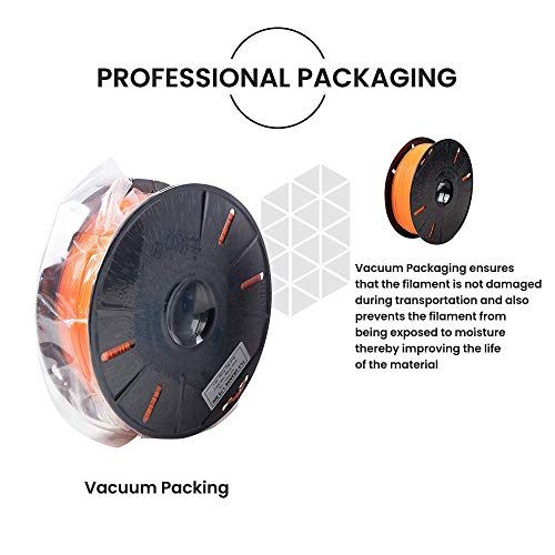 Image of Tesseract Premium PLA + 1.75mm 3D Printing Filament | Dimensional Accuracy + /- 0.03mm | Compatible with Most FDM Printers | 1 KG 3D Printer Filament - PLA Orange (Quantity 1)