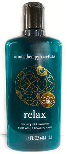 April Bath & Shower Aromatherapy Relax Body Wash & Foaming Wash Mint Eucalyptus
