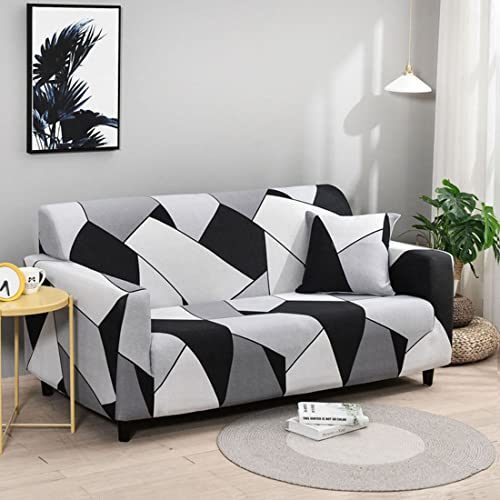 Housse de canapé lavable en machine jacquard extensible 2 places