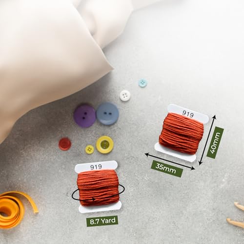 Image of Embroidery Floss Kit and Refills - Cotton Threads - DMC Color Coding for Cross Stitch, String Crafts, Friendship Bracelets