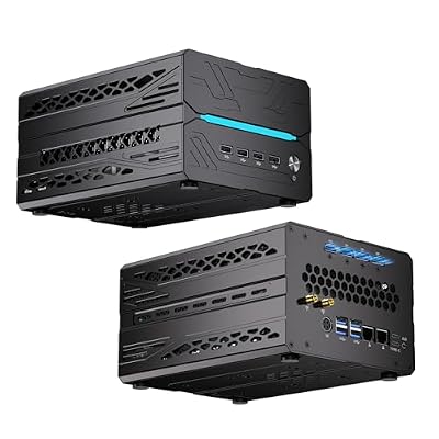 Kinupute Mini AI Server PC, Desktop Gaming Computer Ryzen 9 9900X, 64G DDR5, 4T M.2 PCIE4.0 SSD, Win-11 Pro, GeForce RTX5060Ti 16G, Six Display, HDMI/DP/Dual Type-C, 8K, Dual 2.5G LAN, WiFi7