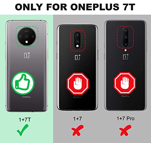 Shields Up for OnePlus 7T Case | 10ft. Drop Tested | Carbon Case | Ultra Slim | Lightweight | Scratch Resistant | Shockproof Rugged Protective Cover with Kickstand for OnePlus 7T/1+7T - Black