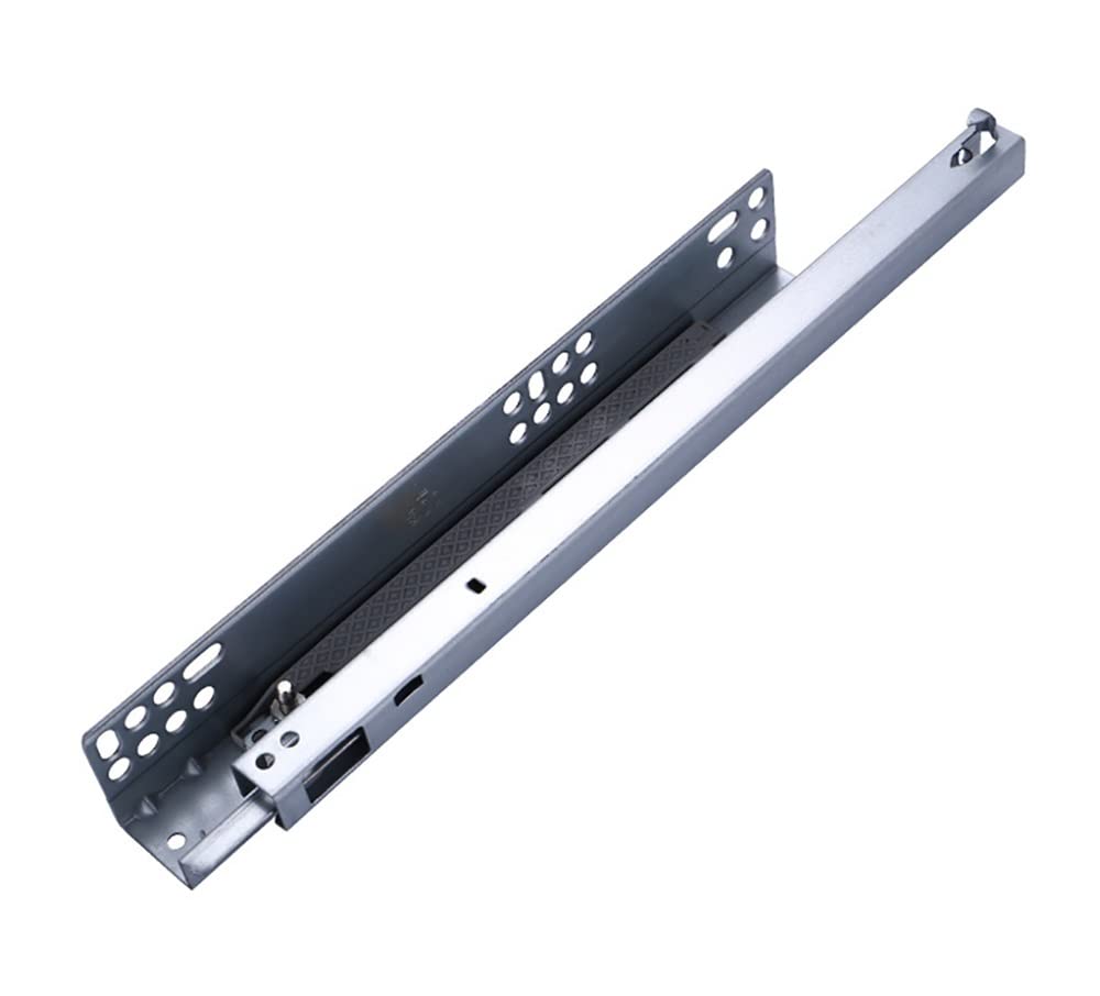 Ukryte prowadnice do szuflad przesuwnych, 50 cm, zamykane metalowe prowadnice do szuflad, ukryte dolne mocowanie, miękkie zamykanie, pełne wysuwanie, 2 pary