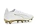 Puma, Mens, Ultra 6 Pro Firm, Artificial Ground Soccer Cleats, White/Metallic Gold/Black, 9.5, D - Medium