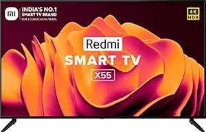 Redmi 139 cm (55 inches) 4K Ultra HD Android Smart LED TV X55 | L55M6-RA (Black) at Rs. 36999