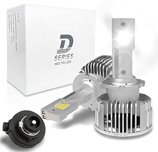 D2S LED Headlight Bulbs, Plug and Play LED Conversion Kit, 12000LM Super Bright LED Bulbs, 90W 6000K Xenon White, Replacement OEM D2S D4S Xenon Bulbs, Pack of 2