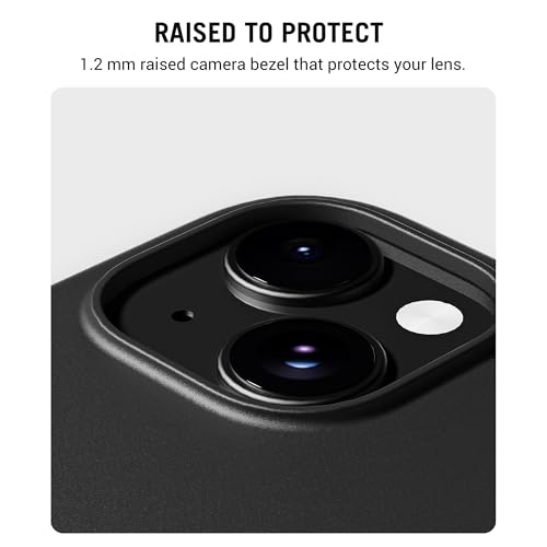 Image of DailyObjects iPhone 15 Stack Classic Magnetic Case Cover | Compatible with Magsafe | Camera & Body Protection | Shock /Scratch Proof| Dual Hybrid Protection | Wireless Charging - Carbon Black