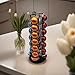Miuly Coffee Capsule Holder For Nespresso Vertuoline, Coffee Capsule Stands Rotating Pod Rack holds 28 Nespresso Vertuo Pods, Black