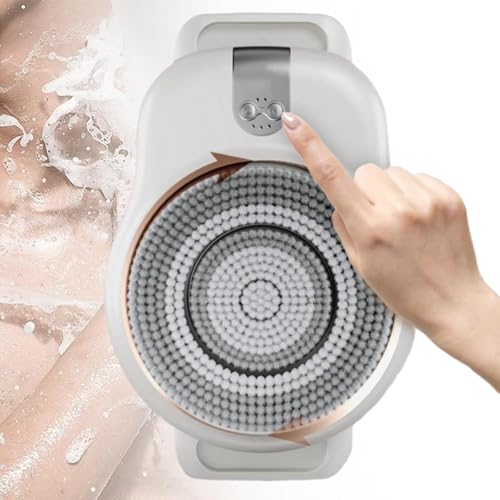 Brosse de bain électrique pour le dos à rotation automatique 360 degrés et grand tampon