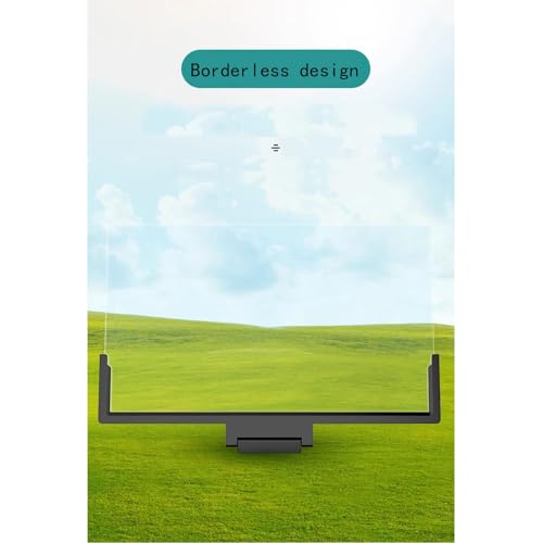 JQWD 14/28/42/60inch Screen Magnifier for Cell Phone,Screen Magnifier Amplifier, Mobile Phone Holder Support All Smartphones(White+Glasses,60inch)