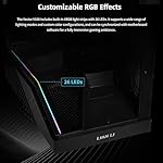 Lian Li V100 ATX Mid-Tower PC Case, 4 x 120mm ARGB PWM Fans Pre-Installed, LED RGB Strip, Display Platform with Tempered Glass, Support 420mm GPUs, 360mm Radiator, Optimized Airflow - Black (V100RX) - Image 5