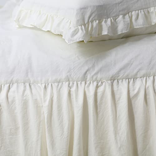 Bimocosy Bedspread Coverlet Set 3 Piece, Lightweight Queen Bedding Cover With 2 Matching Shams For All Season, Classic Design Breathable & Soft Coverlet Bedspread Bedding Set - Queen, Ivory #TOP4