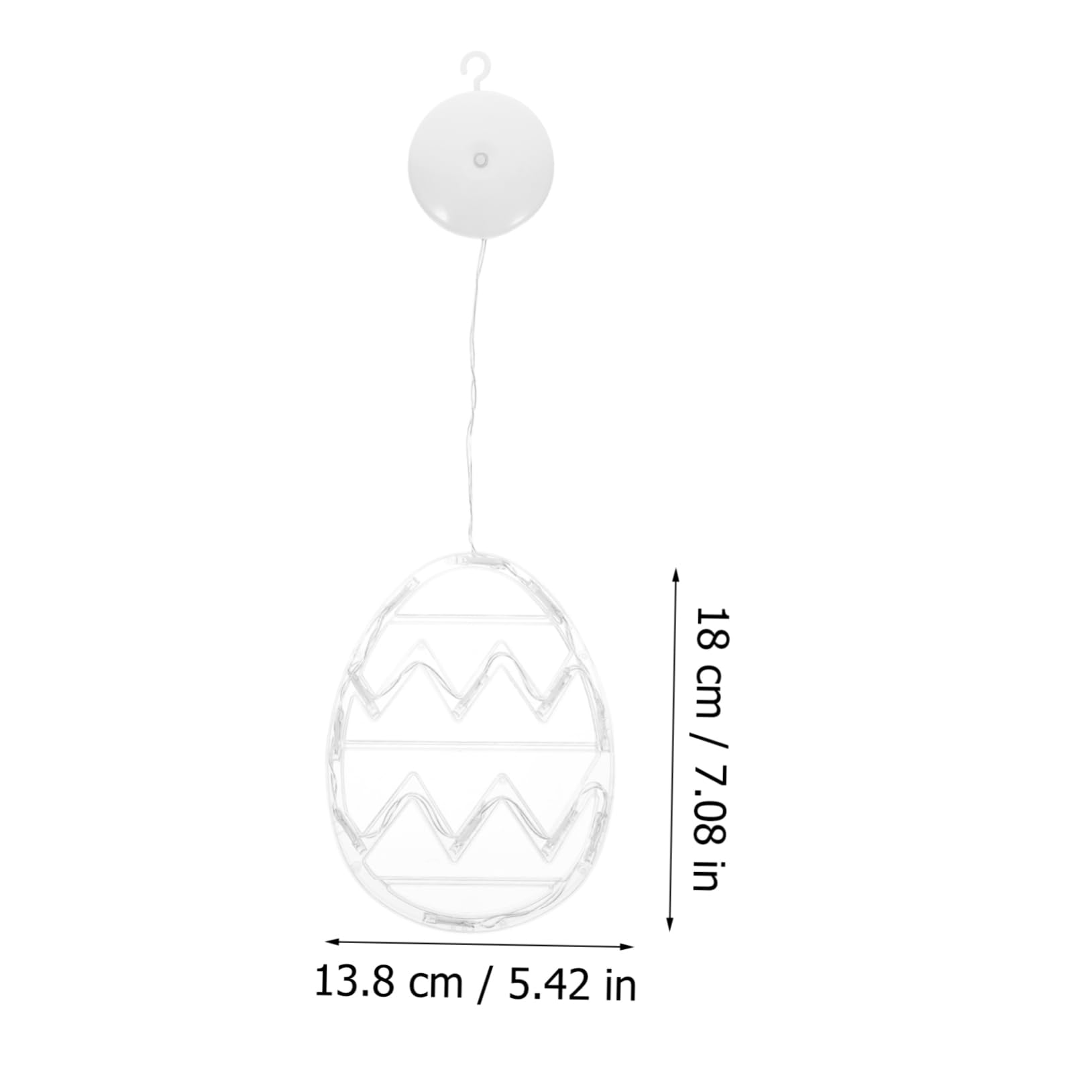 PRETYZOOM Easter Egg Shaped Suction Cup Window Decorative Easter Lamp for Smooth Surfaces for Festive Home Decor and and Practical Design
