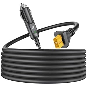 Car Charger for ECOFLOW for Delta for Bluetti EB55 for River for Anker 757 767 Portable Power Station Solar Generator XT60 Extension Power Adapter 16AWG Charging Cord