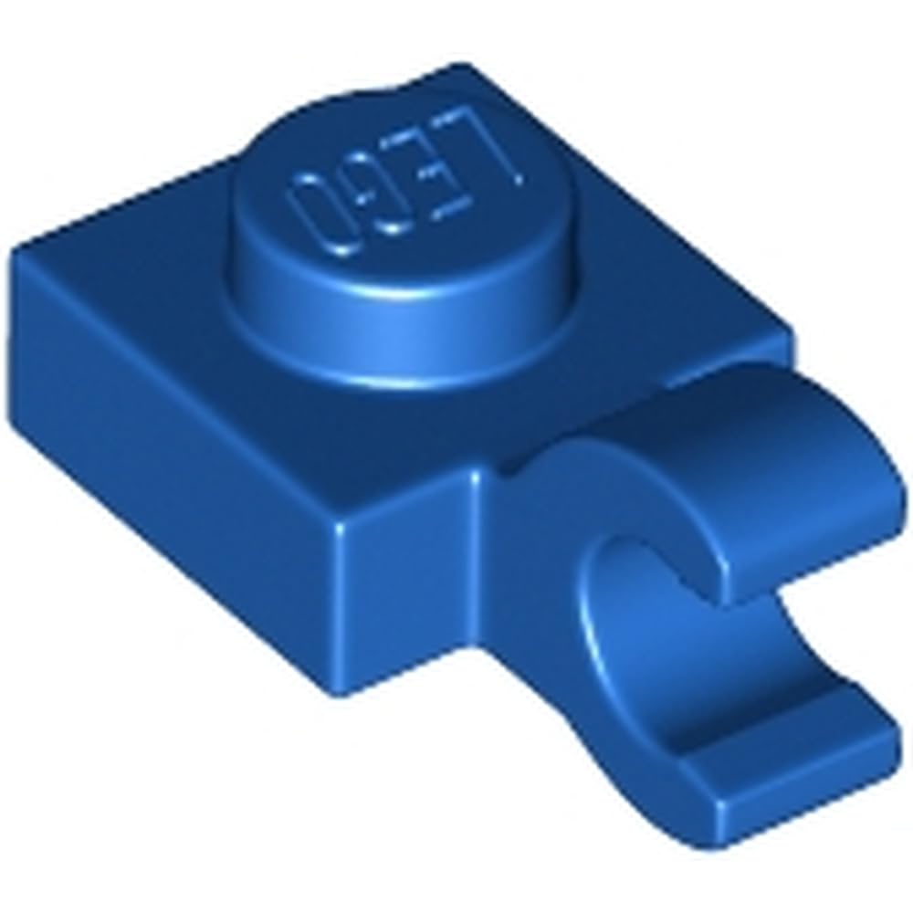 LEGO Plate, Modified 1 x 1 with Open O Clip (Horizontal Grip), Part 61252, Part 61252, Choose Your Colour (Blue, 10, Bricks)