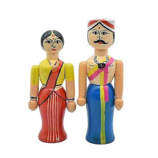 Hsn Traders Channapatna Wooden Dolls Artful Decor Pieces For Your Home Hand Painted Dolls (B0CHMYCFS7) Amazon Price History, Amazon Price Tracker