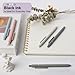 FIOVER 5pcs Gel Pens Quick Dry Ink Pens Fine Point Premium Retractable Rolling Ball Gel Pens Black Ink Smooth Writing for School Office Home