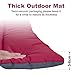 XIAPIA wasserdichte Hundematte für Outdoor, Waschbare Hundematte für Unterwegs, Antistatik, Hygienisch, Faltbares Hundebett, Große Reisedecke für Haustier 110x68 cm (Rot/Grau)