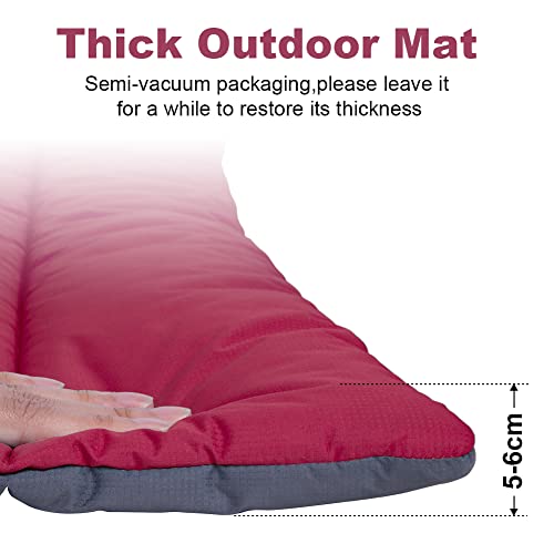 XIAPIA wasserdichte Hundematte für Outdoor, Waschbares Hundebett, Antistatik, Hygienisch, Faltbar, Große Reisedecke für Haustier 110x68 cm (Rot/Grau)