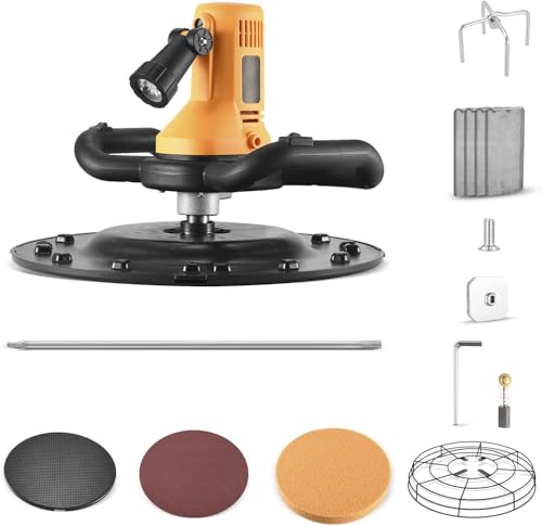 MINENICE Machine à lisser le mur avec truelle en ciment et quatre lames de sol électriques Ponceuse pour mur