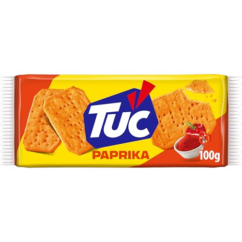 TUC Paprika – Knusprige Cracker mit Paprika-Geschmack – 100g