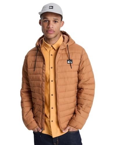 Quiksilver Scaly Hood - Chaqueta Aislante con Capucha - Hombre - Marrón.