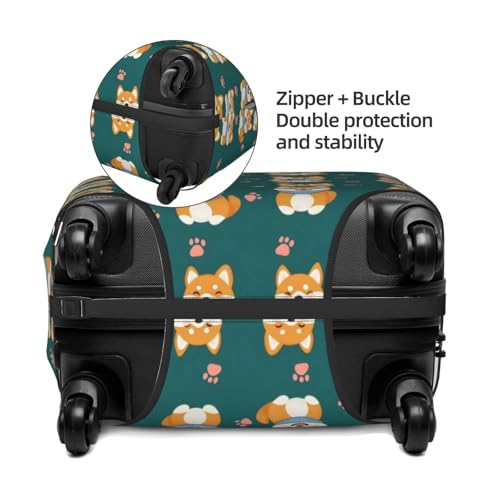 Luggage Cover Protector - Cute Puppy Paw Print Suitcase Covers for Luggage Fit 22-24 Inch Suitcase3