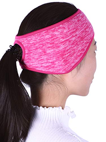 Bandeau en polaire protège-oreilles pour courir les cheveux attachés - 7