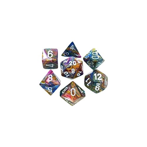 Polyhedral 7-Die Festive Dice Set - Carousel With White Numbers Chx-27440 #TOP1