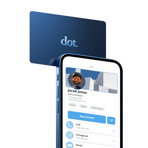 dot. Card - Digital Business Card - Tap Compatible with iPhone & Android (Blue)