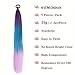 2 Pack 26 Inch Colored Ponytail Braid Hair Extensions - Blue Pink Purple Gradient With Hair Ties - Synthetic Colorful Braiding Extension for Ponytail