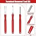 Anglekai 30+4P Terminal Pin Removal Tool Kit, Electrical Connector Depinning Tool Terminal Pin Extractor Kit Wire Release Tool for Car Household Devices (Red)