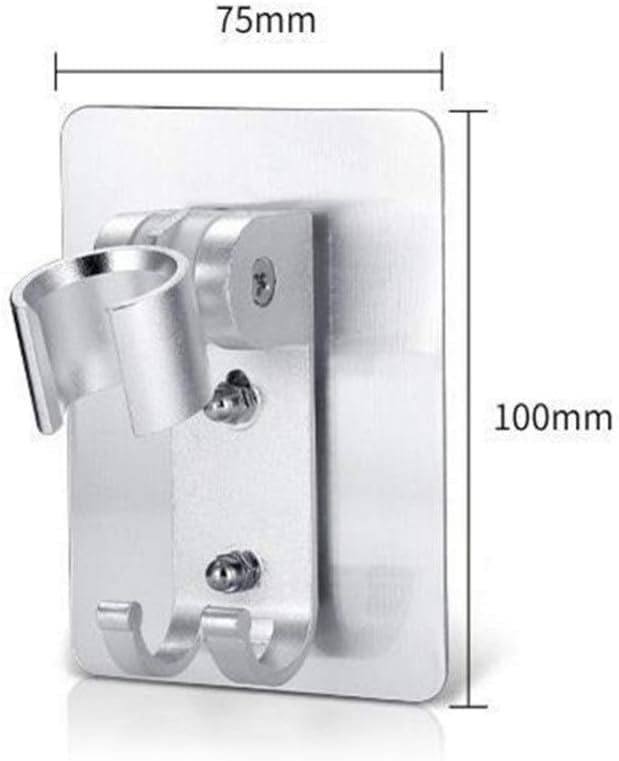 Support de douche universel réglable en ABS chromé pour barre de salle de bain