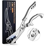 Dreach Reach Heavy Duty Poultry Shears with Serrated Edge - Kitchen Scissors For Chicken, Bone, Meat, Turkey, Fish - No Rust, Spring Loaded, Stainless Steel