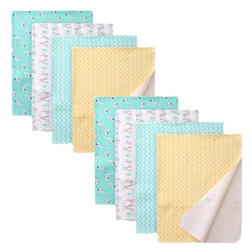 Image of Waoot Kdet Cotton Flannel Receiving Blankets Baby 8 Pcs, Baby Swaddle Blankets, Infant Flannel Blanket 30 X 30 Inch for Boy Girl (Style7)