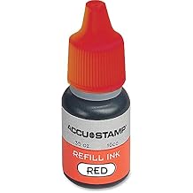 AccuStamp - ACCU-STAMP Ink Refill for Pre-Ink Stamps, Red, .35oz 090683