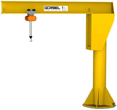 Gorbel HD Free Standing Jib Crane, 18' Span & 11' Height Under Boom, 10,000 Lb Capacity