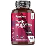 Trans - Resveratrol mit Quercetin 550 mg - 98% Reinheit aus japanischem Knöterich - 4 Monate Vorrat - 120 vegane Kapseln - 1 Kapsel Täglich - Frei von Magnesiumstearat - WeightWorld