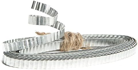30 Feet of Rusted Tin Fluted and Flexible Corrugated Ribbon for Floral Embellishing, Package Enhancements, and Crafting