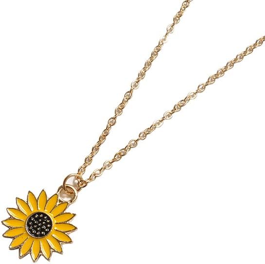 ZAHSY Sunflower Necklace Birthday Christmas Gifts for Niece Daughter Sunflower Necklaces for Women Inspirational Sunflower Pendant Necklace Gifts with Message Card - Image 2