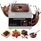Headery Chocolate Tempering Machine, 26.46 lbs Commercial Chocolate Melting Pot, 500W 32-203°F Stainless Steel Food Warmer with Lid for Chocolate/Milk/Cream Melting and Heating (One Pots)